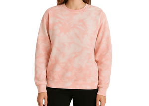 ALLFENIX Women's Pink Tie Dye Sweatshirt Oversized Size Small